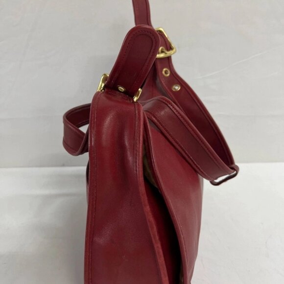 SOLD! Coach Vintage Legacy Crescent Flap Saddle Hobo Leather Shoulder Bag 9718 - Picture 6 of 10